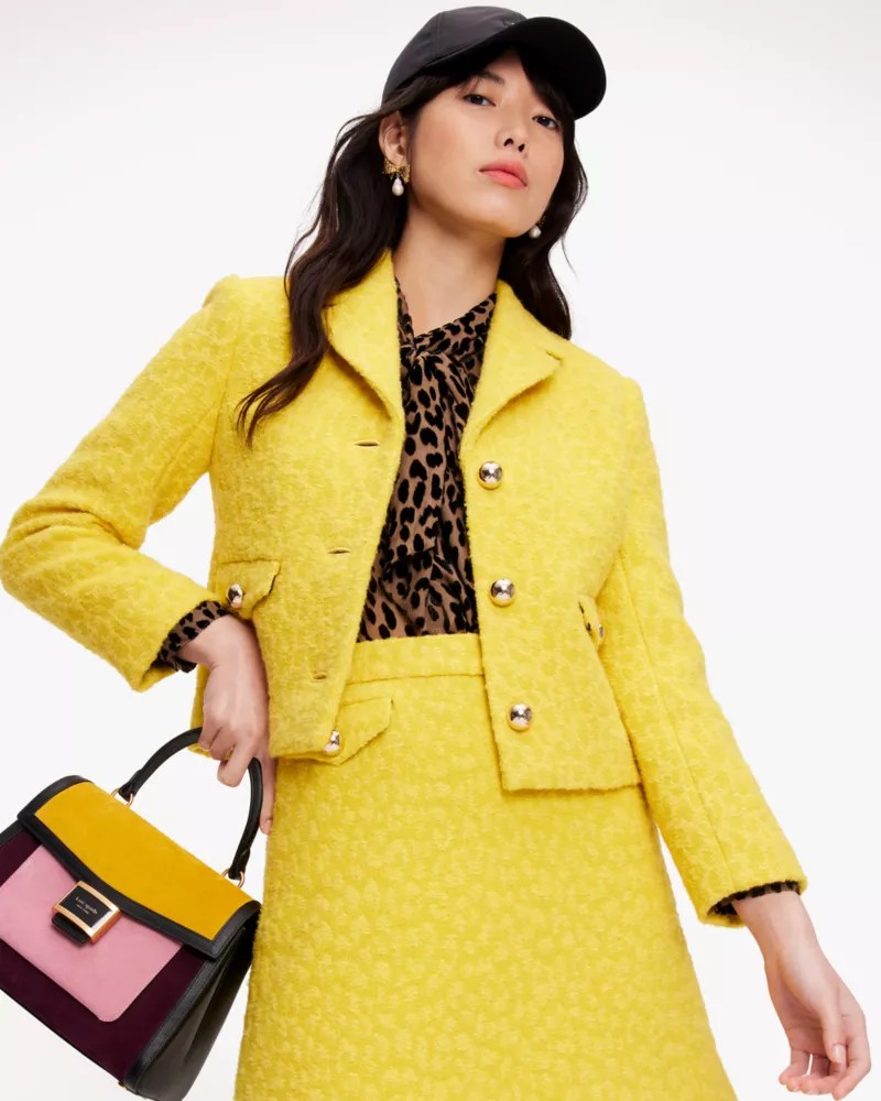 Tonal Leopard Textured Blazer Kate Spade New York