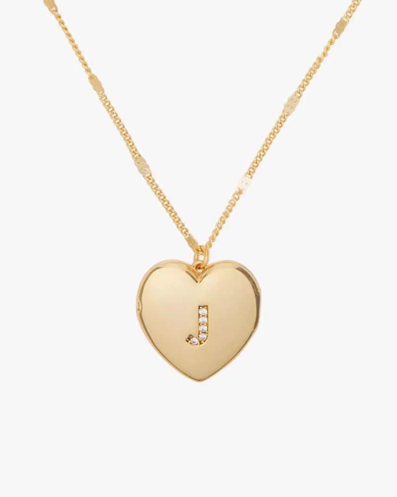 J Heart Letter Locket Necklace Kate Spade New York Kate Spade New York