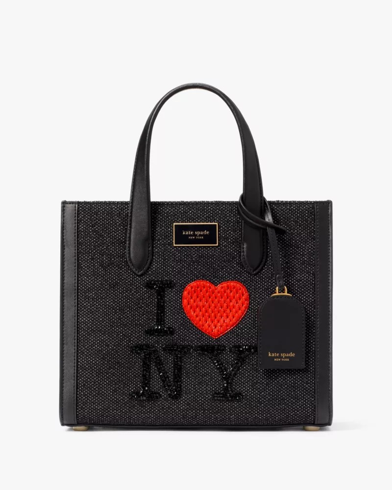 I Love Ny X Kate Spade New York Embellished Manhattan Small Tote Kate