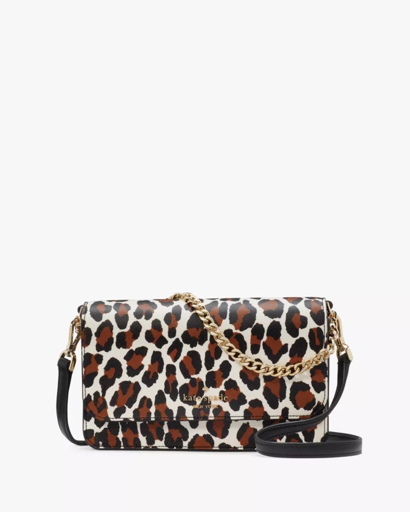 Kate Spade Madison Spotted Leopard Willow Small Flap Crossbody