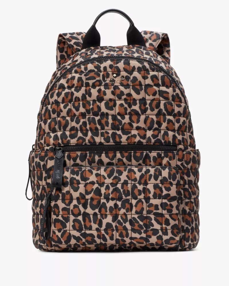 Camden Quilted Large Leopard Backpack Kate Spade New York