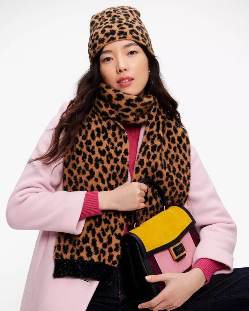 Modern Leopard Knit Scarf Kate Spade New York