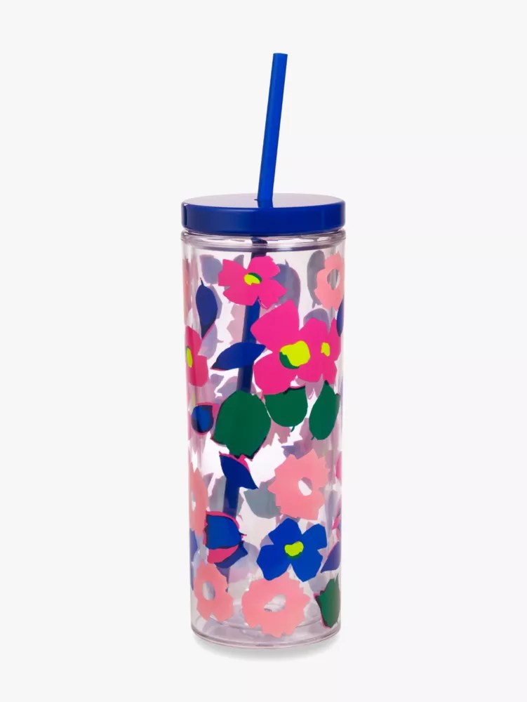 Botanical Garden Tumbler With Straw Kate Spade UK Kate Spade GB
