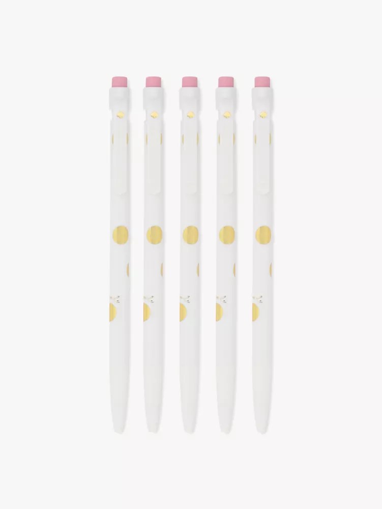 Gold Dot With Script Mechanical Pencil Set Kate Spade New York