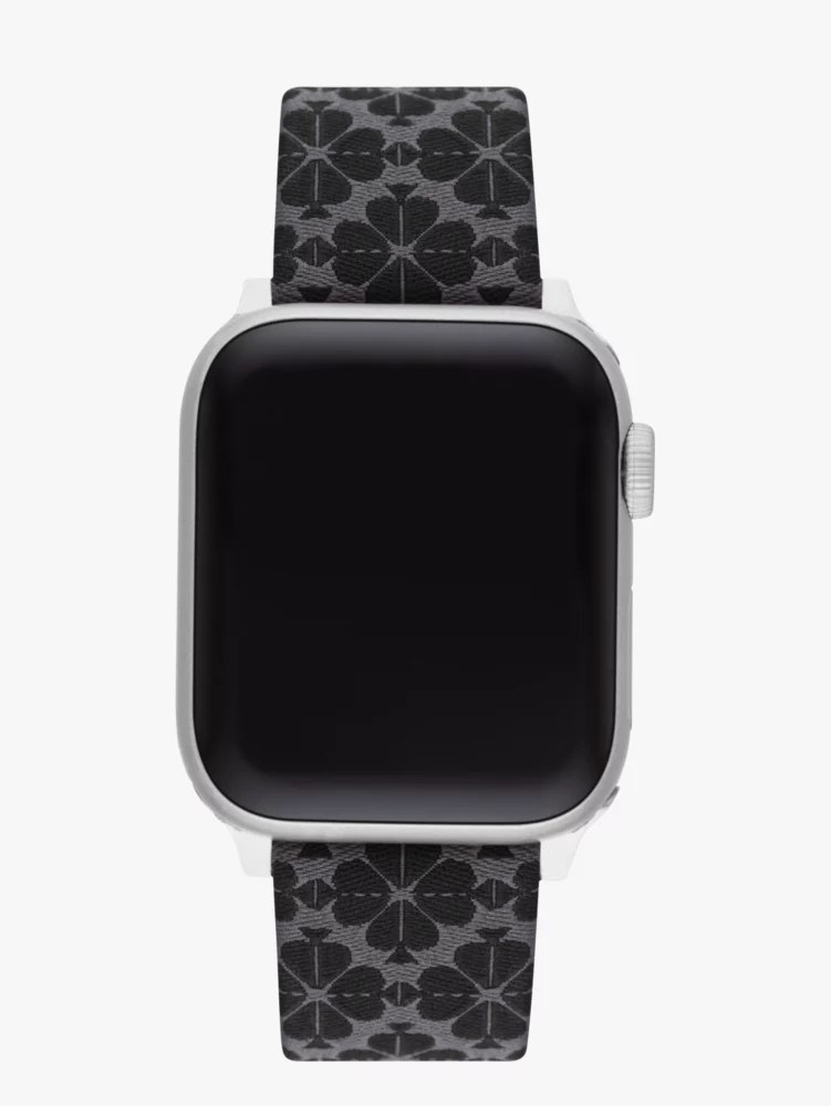 Black Spade Flower Jacquard 38/40mm Band For Apple Watch® Kate Spade