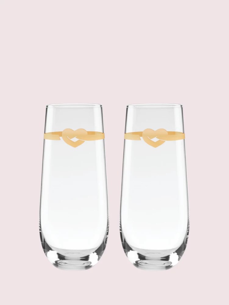 With Love Stemless Toasting Flute Pair Kate Spade New York