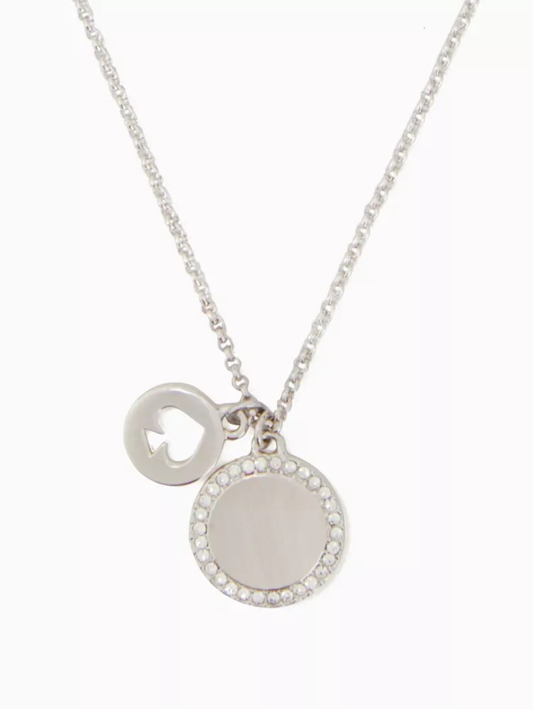 Spot The Spade Pave Charm Pendant Necklace Kate Spade Outlet