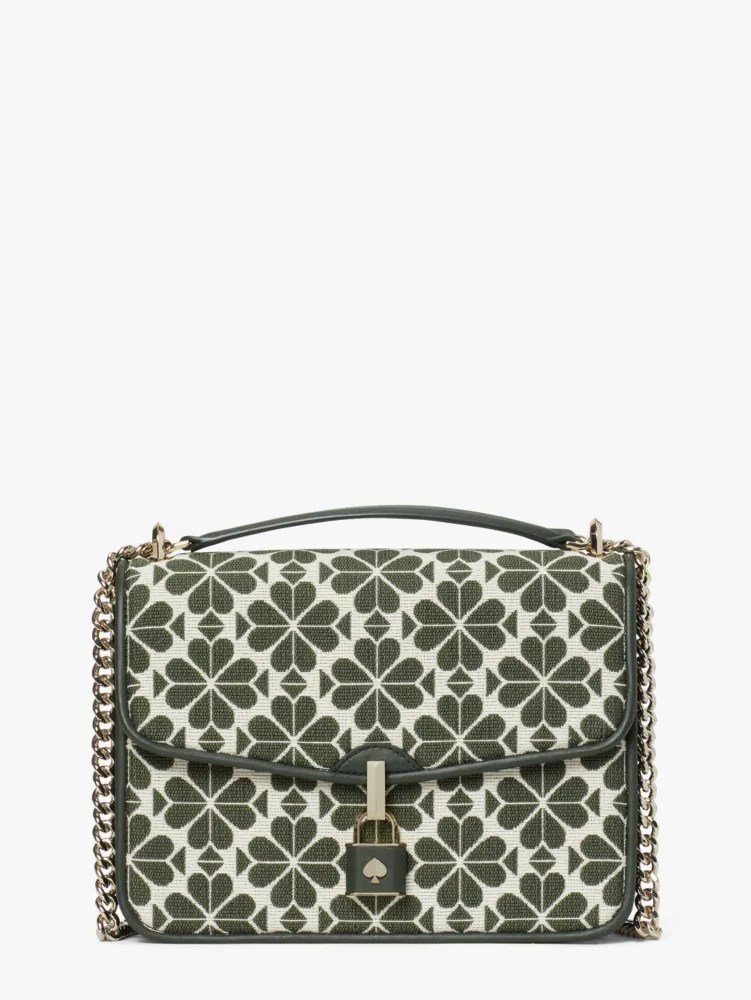 Spade Flower Jacquard Locket Large Flap Shoulder Bag Kate Spade New York