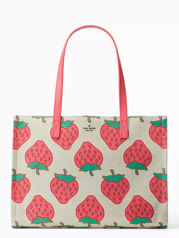 Picnic Perfect Strawberry Canvas Mega Original Bag Kate Spade UK