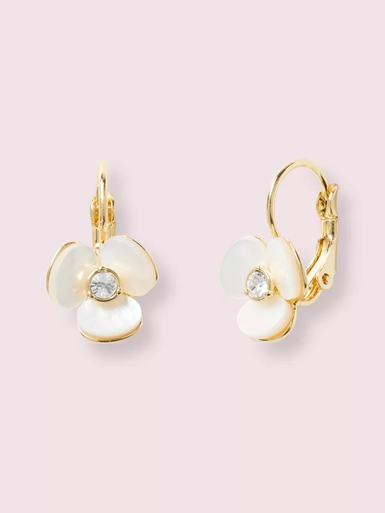 Disco Pansy Leverback Earrings Kate Spade UK Kate Spade GB