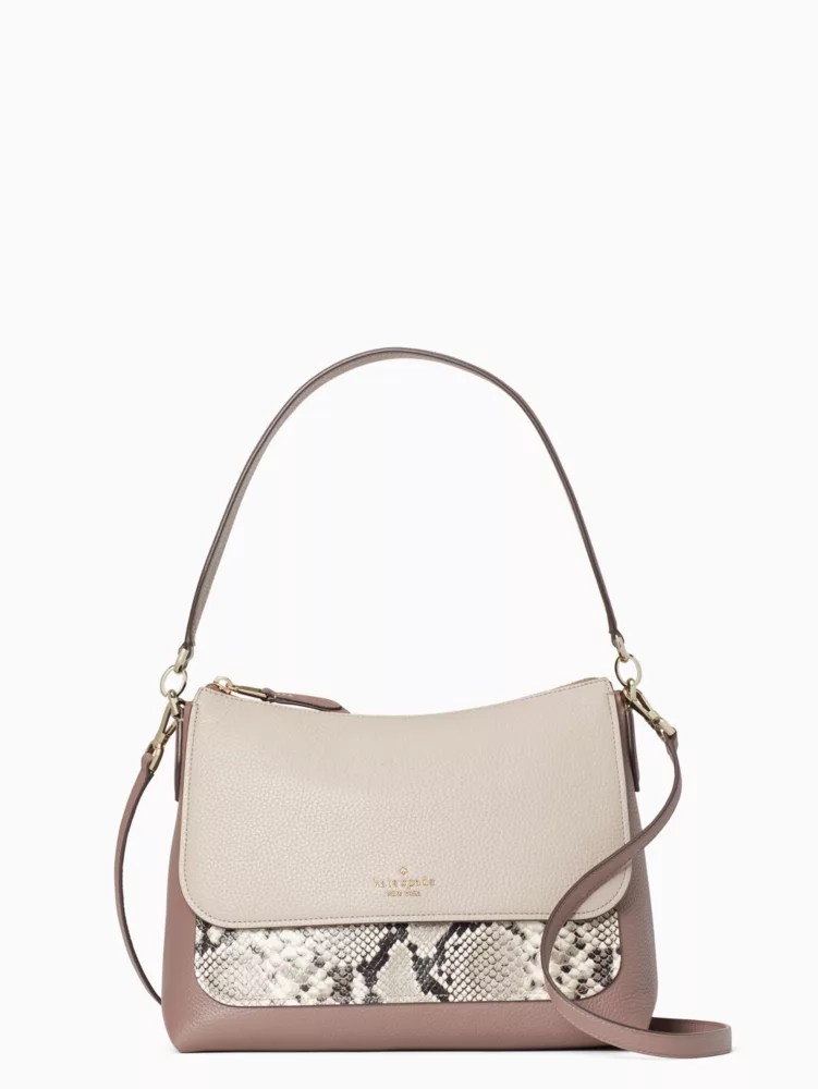 Melody Mixed Material Flap Shoulder Bag Kate Spade Outlet Kate