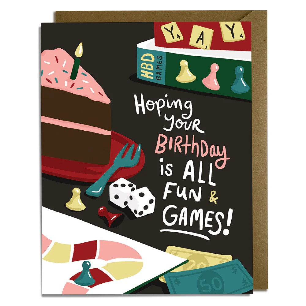 Board Games Birthday Card Kat French Design