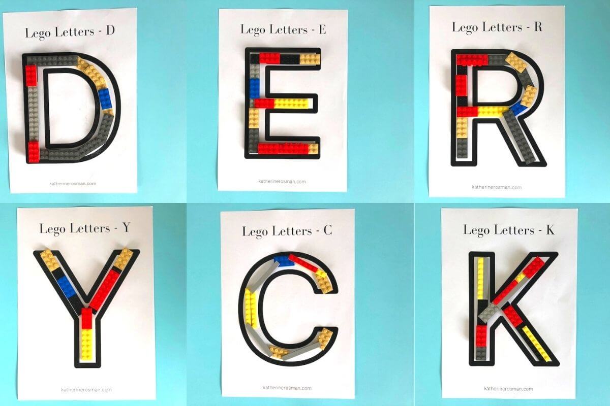 Lego Letters Toddler Alphabet Activity + Printable Template