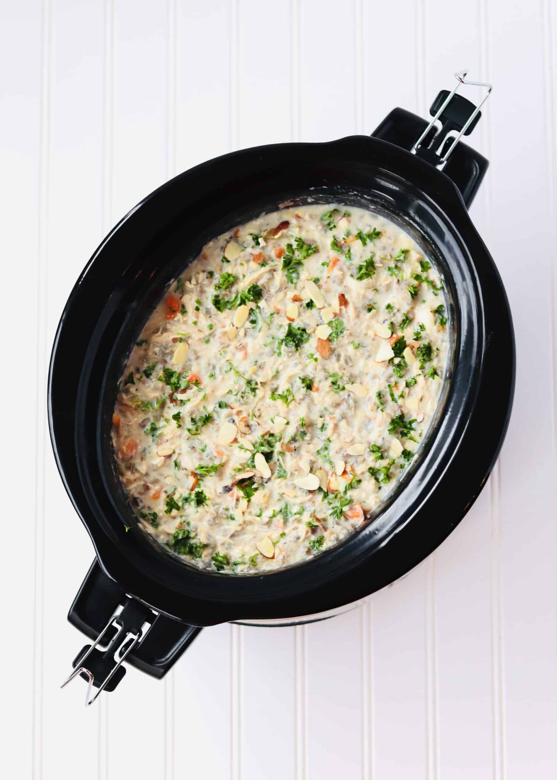 Slow Cooker Chicken Wild Rice Soup Kathleen's Cravings