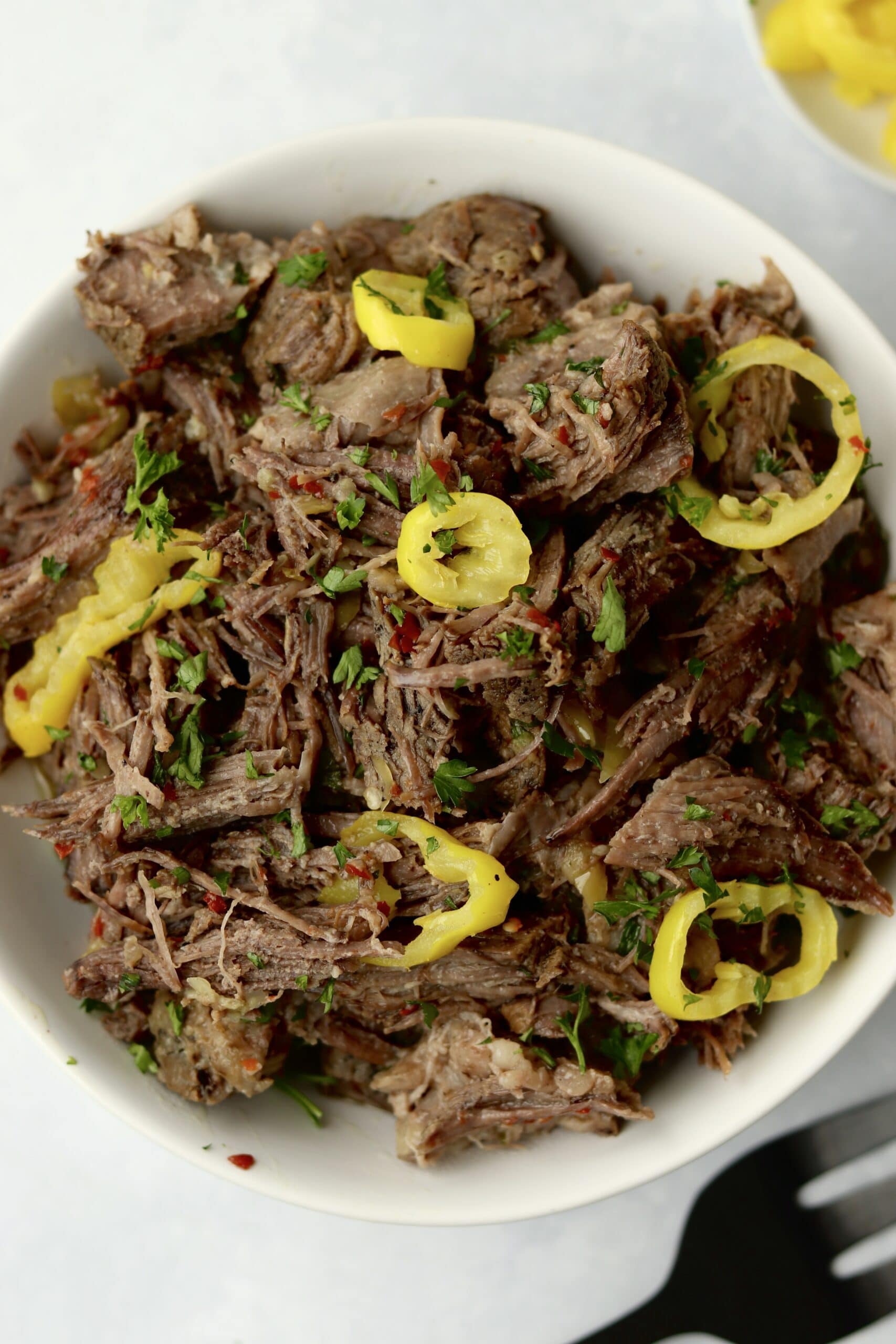Slow Cooker Shredded Italian Beef Kathleen's Cravings