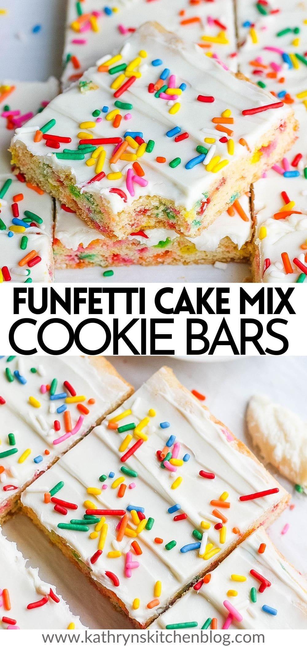 Funfetti Cake Mix Cookie Bars Kathryn's Kitchen