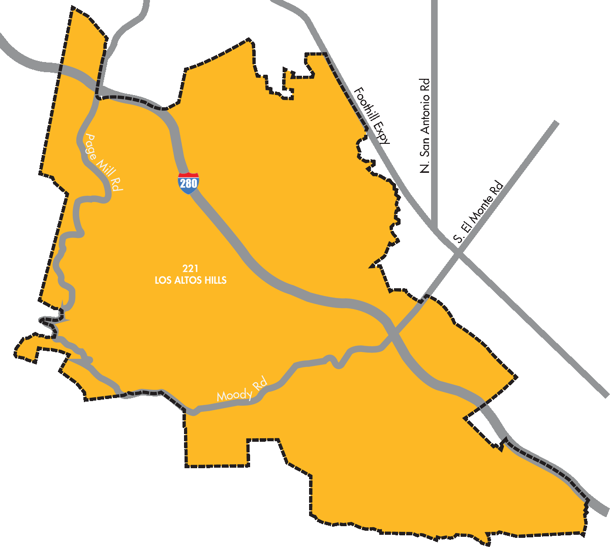 Los Altos Hills Zip Code Map Felice Thomasina