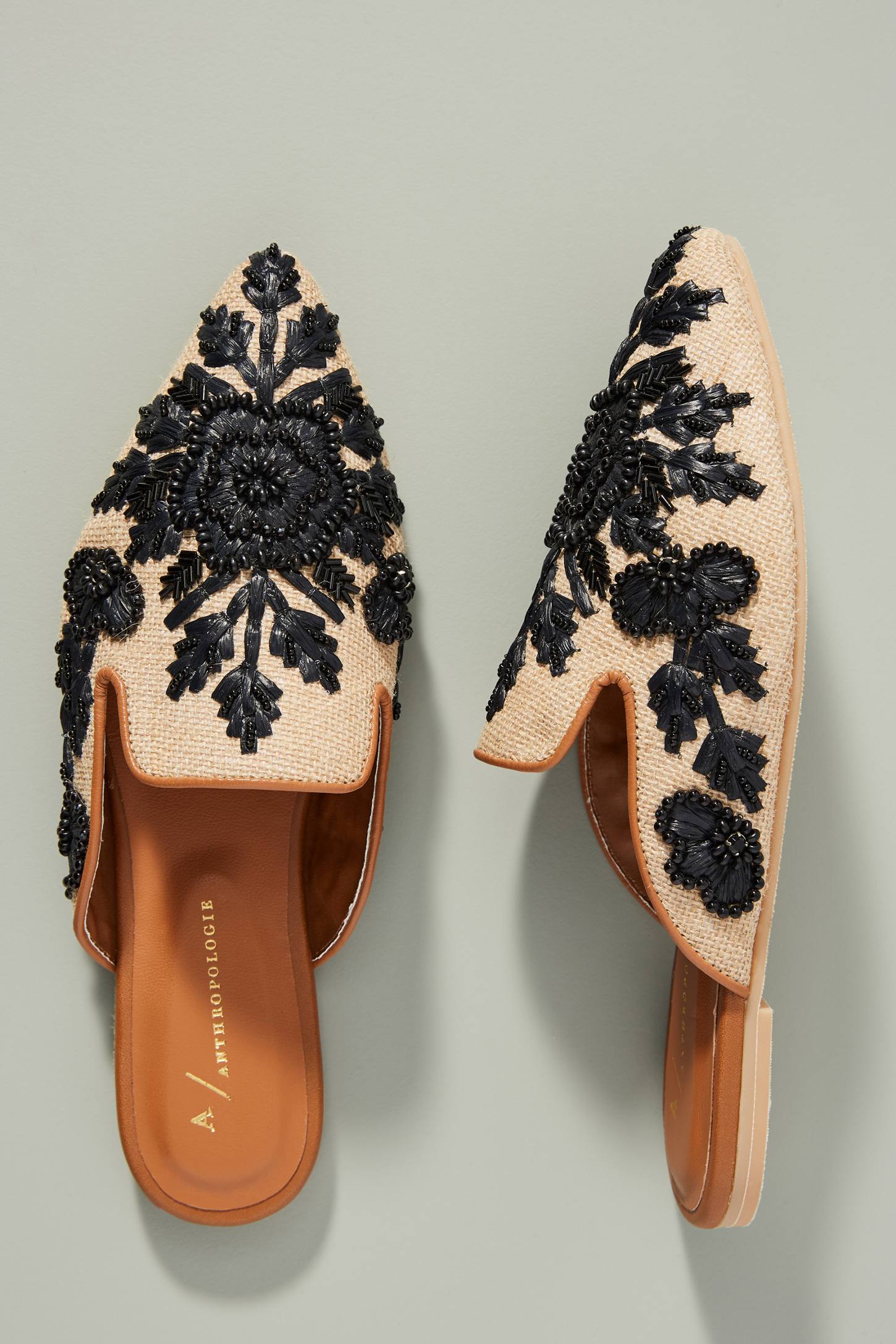 Anthropologie Therese Beaded Mules Women shoes, Comfortable shoes