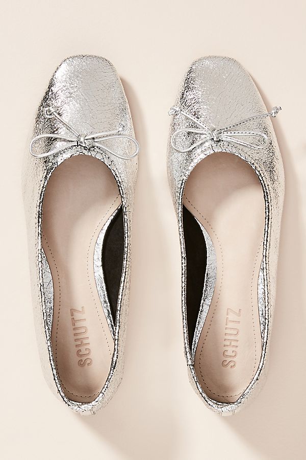 silvermetallicballetflat
