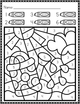 Spring Color-by-Number Pages - Katie Roltgen Teaching