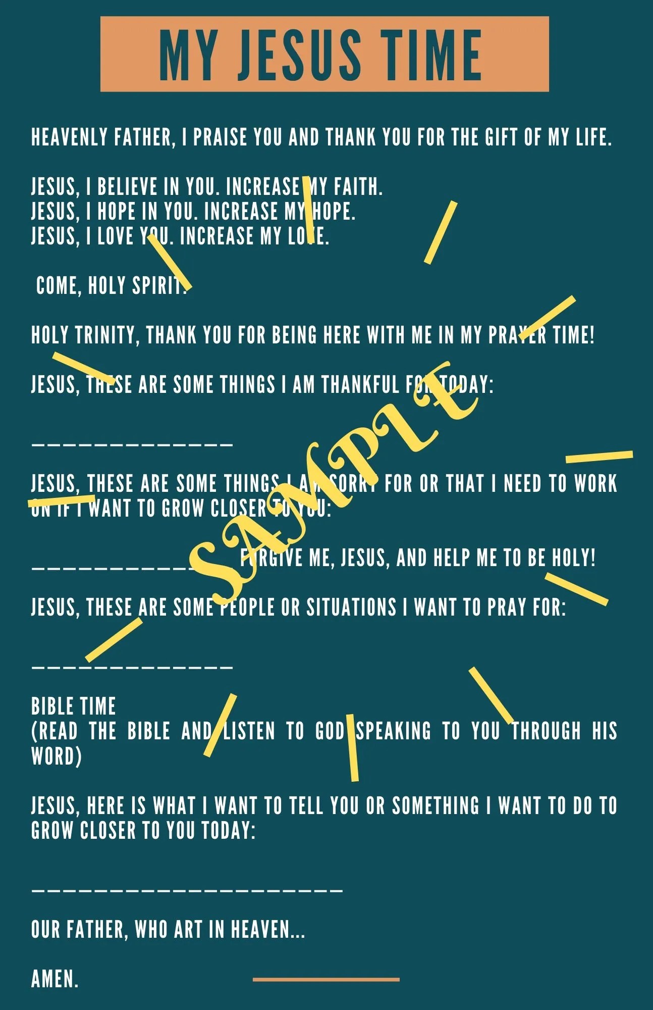 "Jesus Time" Card A Personal Prayer Guide for Children [Boy] Katie