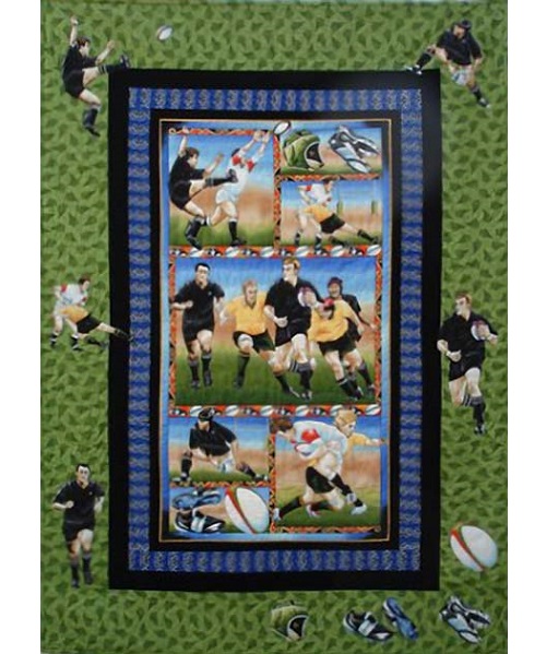 Running Rugby Panel Katipatch Patchwork & Quilting Boutique