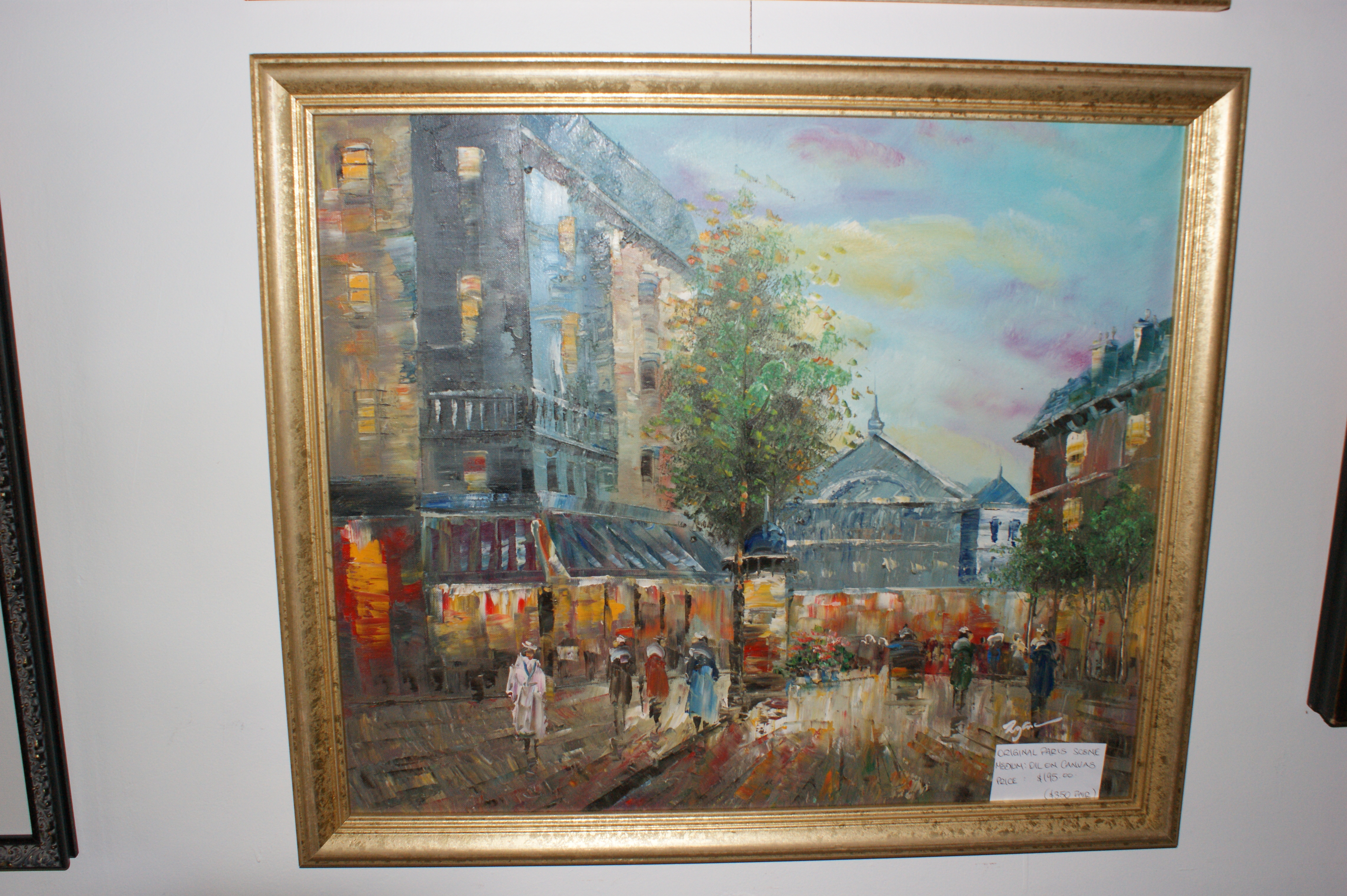Original Framed French Paris Street Scene KATRINA GALLERIES