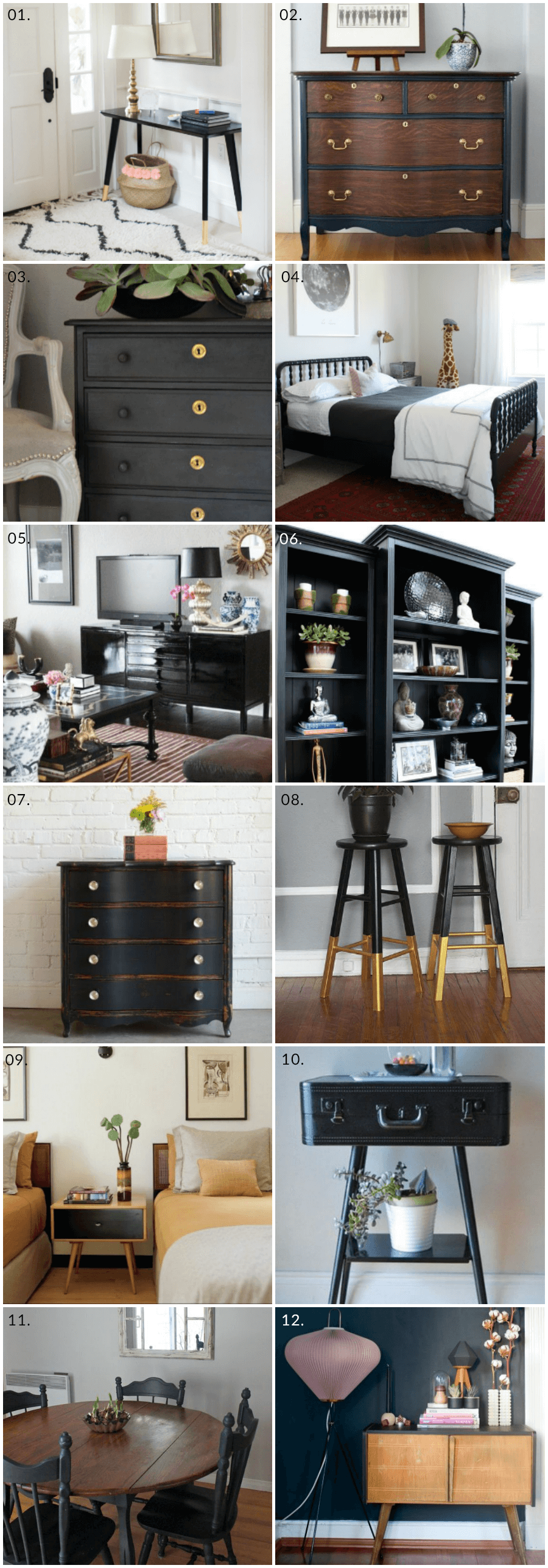 Black Painted Furniture Ideas