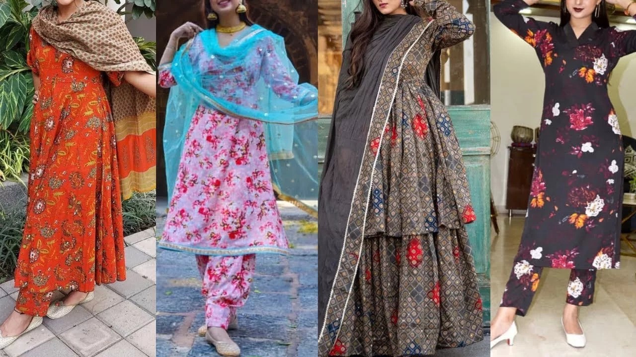 latest printed suit design