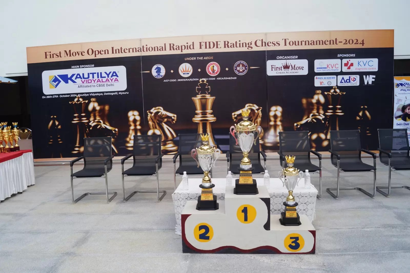 International FIDE chess tournament Mysuru Kautilya Vidayala school