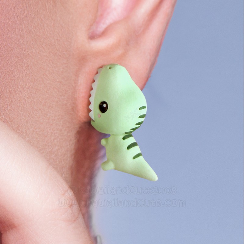 Sale > polymer clay dinosaur earrings > in stock