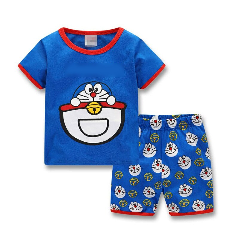 Doraemon Cartoon TShirt & Shorts Pajamas Sets For Baby Boy