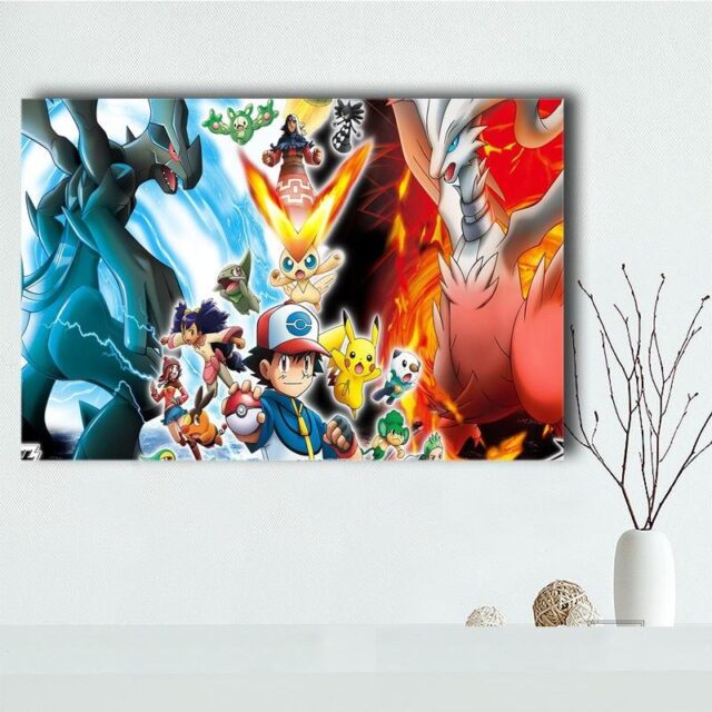 Pikachu Pokemon Wall Art Poster Printing For Home Decor