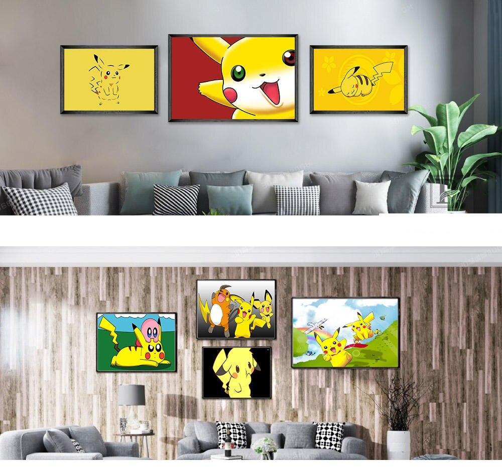 Pikachu Pokemon Wall Art Poster Printing For Home Decor