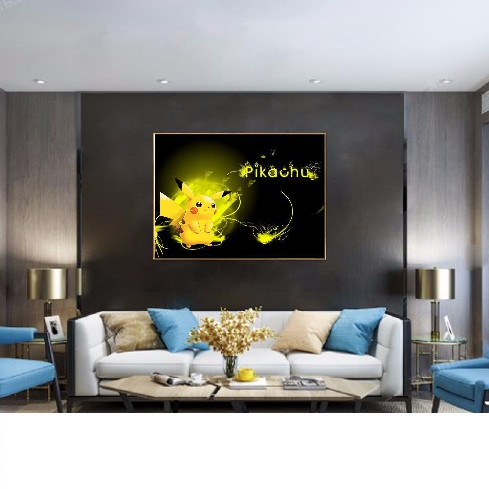 Pikachu Pokemon Wall Art Poster Printing For Home Decor