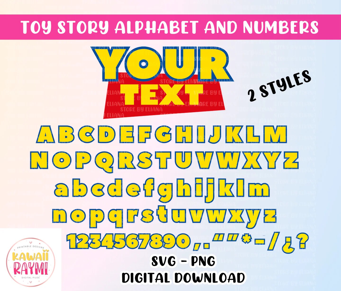 Toy story font svg, toy story alphabet and numbers svg, png, cricut, c