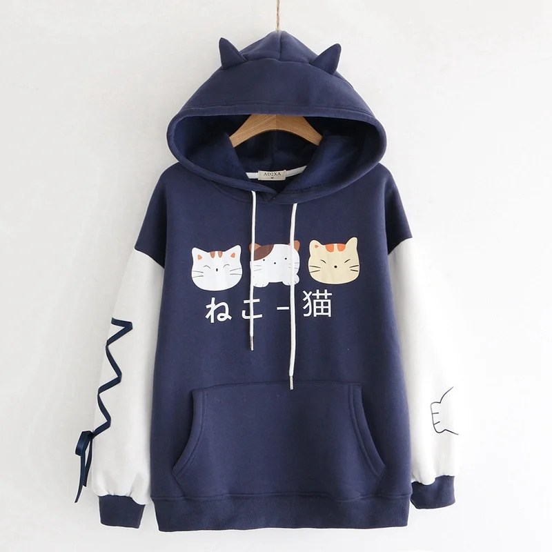 Hoodie With Cat Ears atelieryuwa.ciao.jp