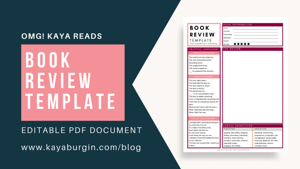 OMG! Kaya Reads How to Write a Book Review with Template