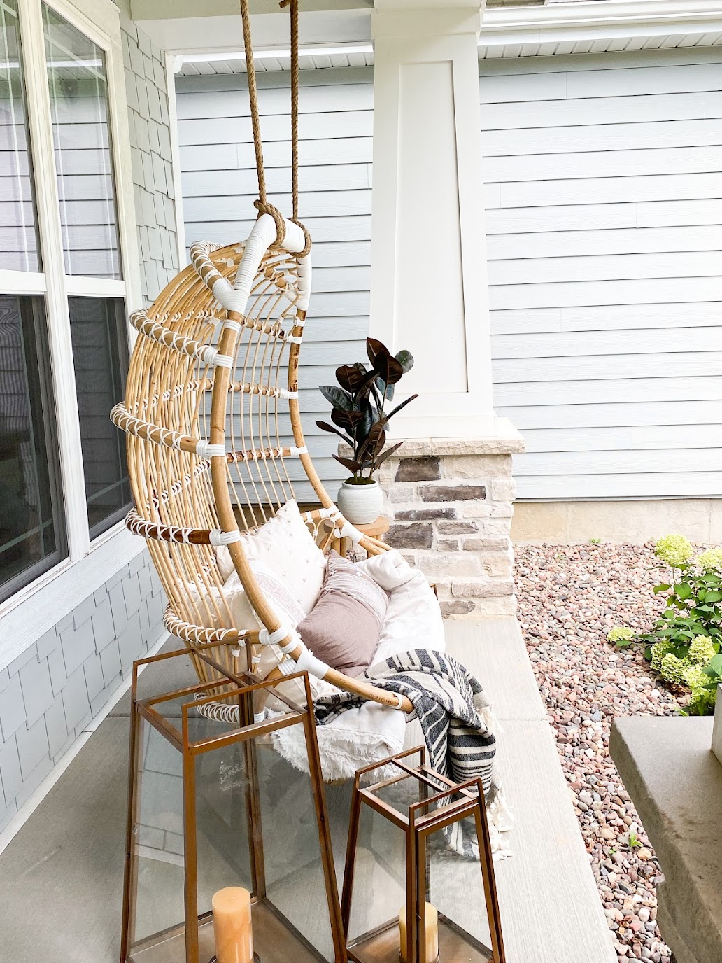 Porch Refresh Fall edition with Serena & Lily's Porch Swing — Kayla Haven