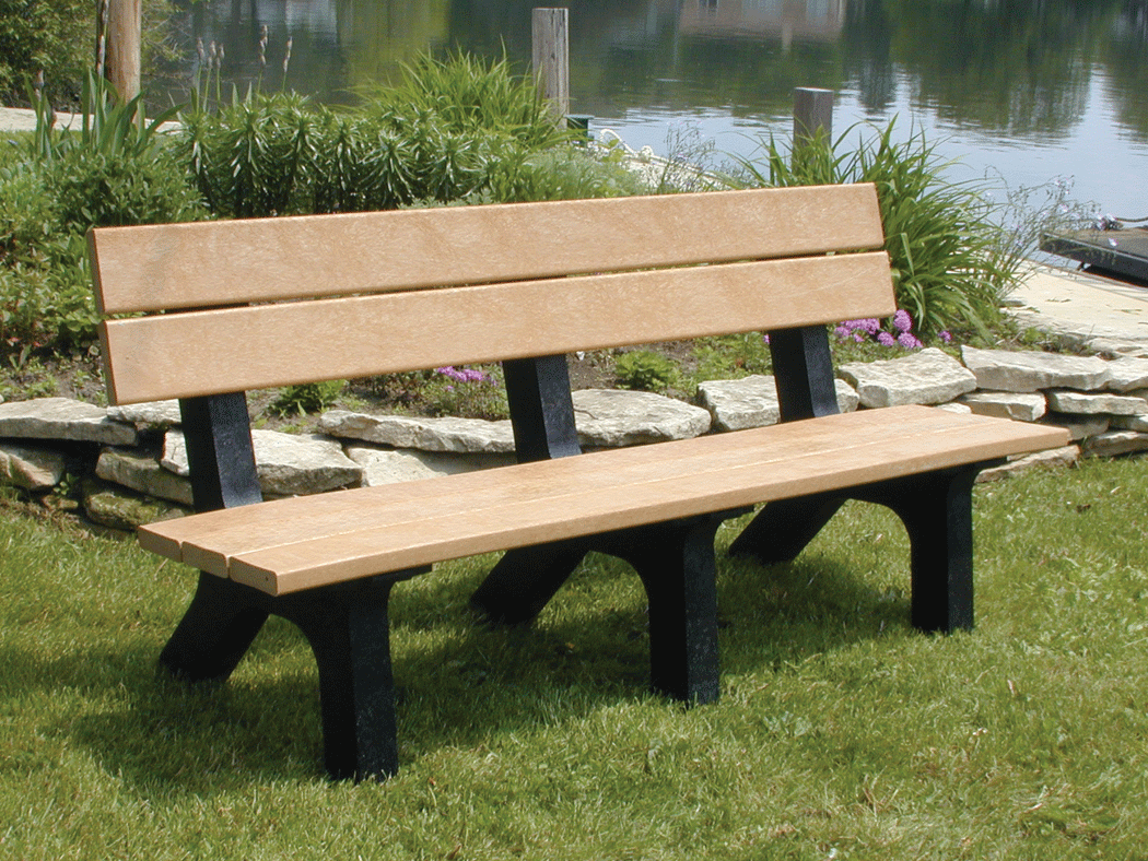 Rock Island Outdoor Park Bench 100 Recycled Plastic Bench