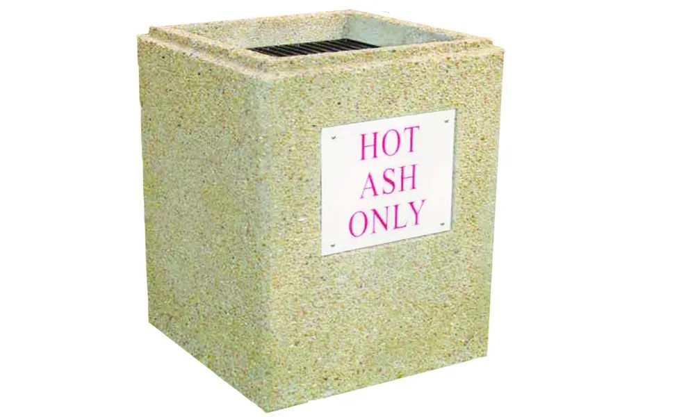 Concrete Hot Ash Receptacle Hot Charcoals & Ashes Disposal