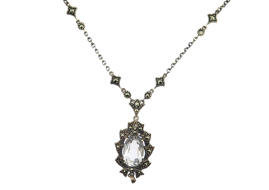 Silver Topaz Necklace MJ18778 Kay's Antiques