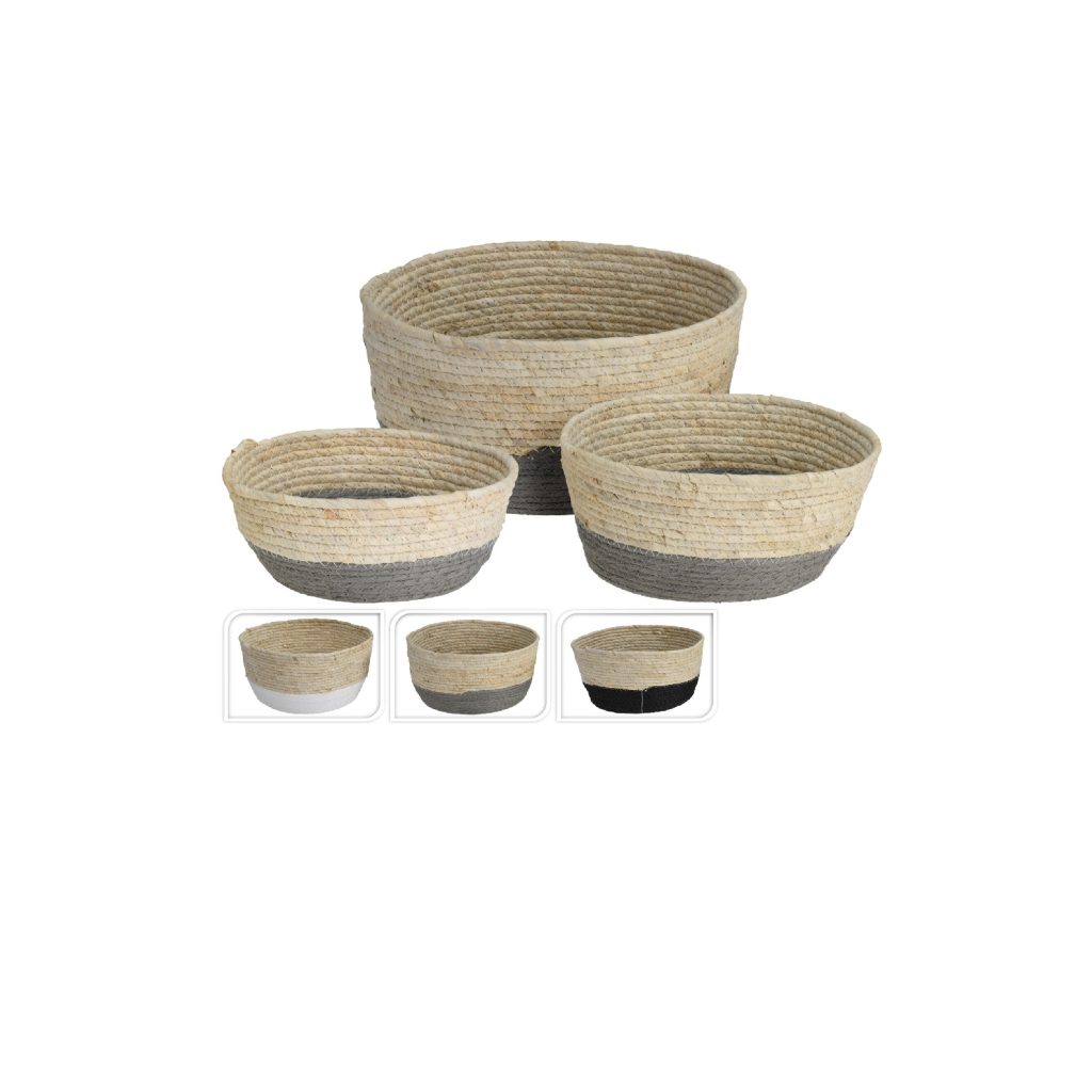 Basket Cattail Leaf Set, Assorted