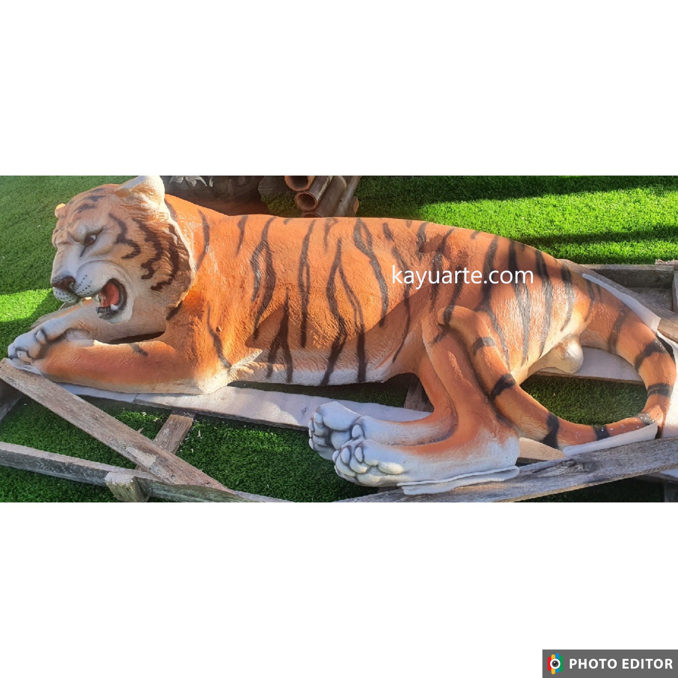 SLEEPING TIGER STATUE 160 CM KAPM35 Kayuarte