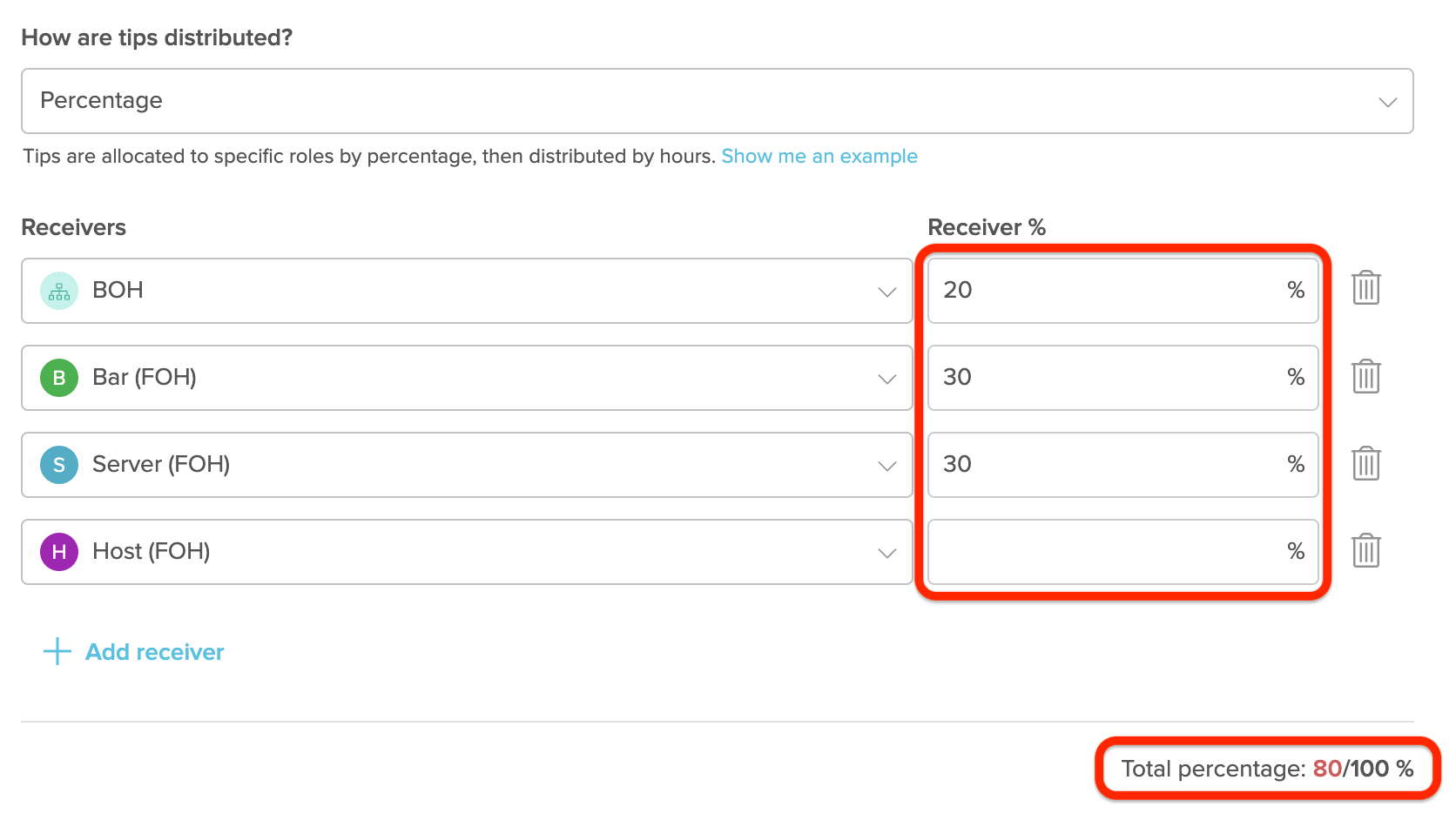 Tip Pooling with Manual Contribution 7shifts