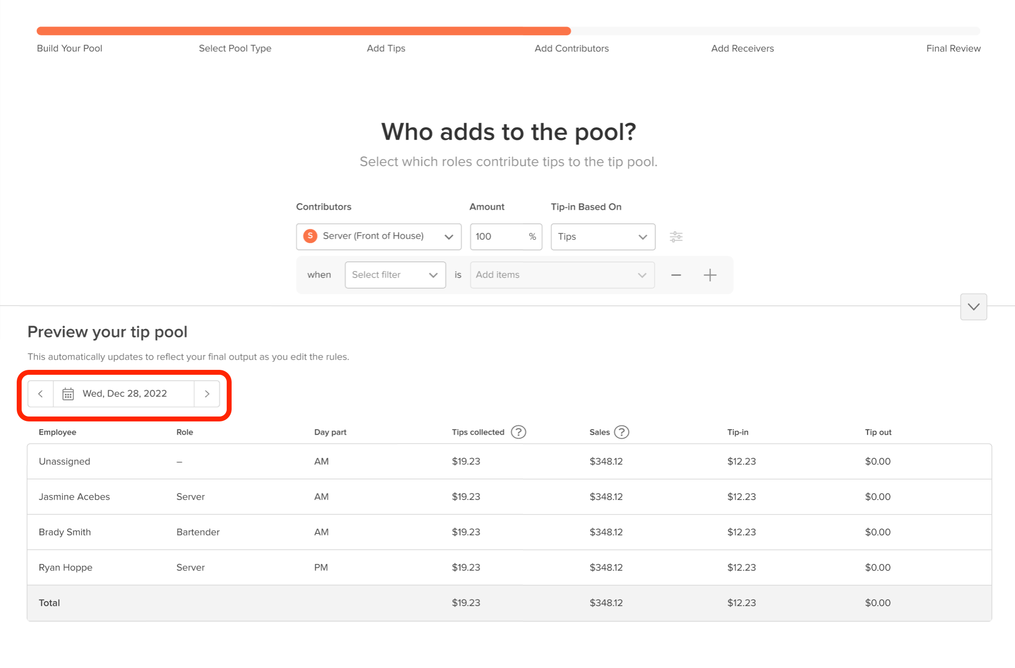 Tip Pooling for Square POS 7shifts