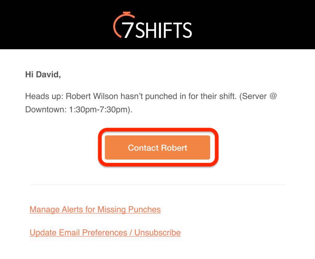 Alerts for Missing Punches 7shifts