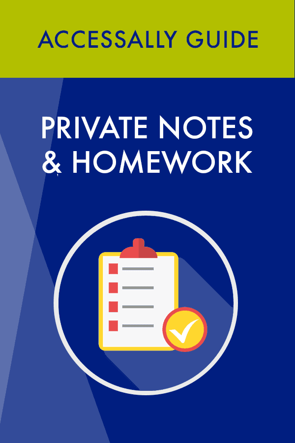 [Guide] Create Private Notes & Homework in AccessAlly Pro AccessAlly