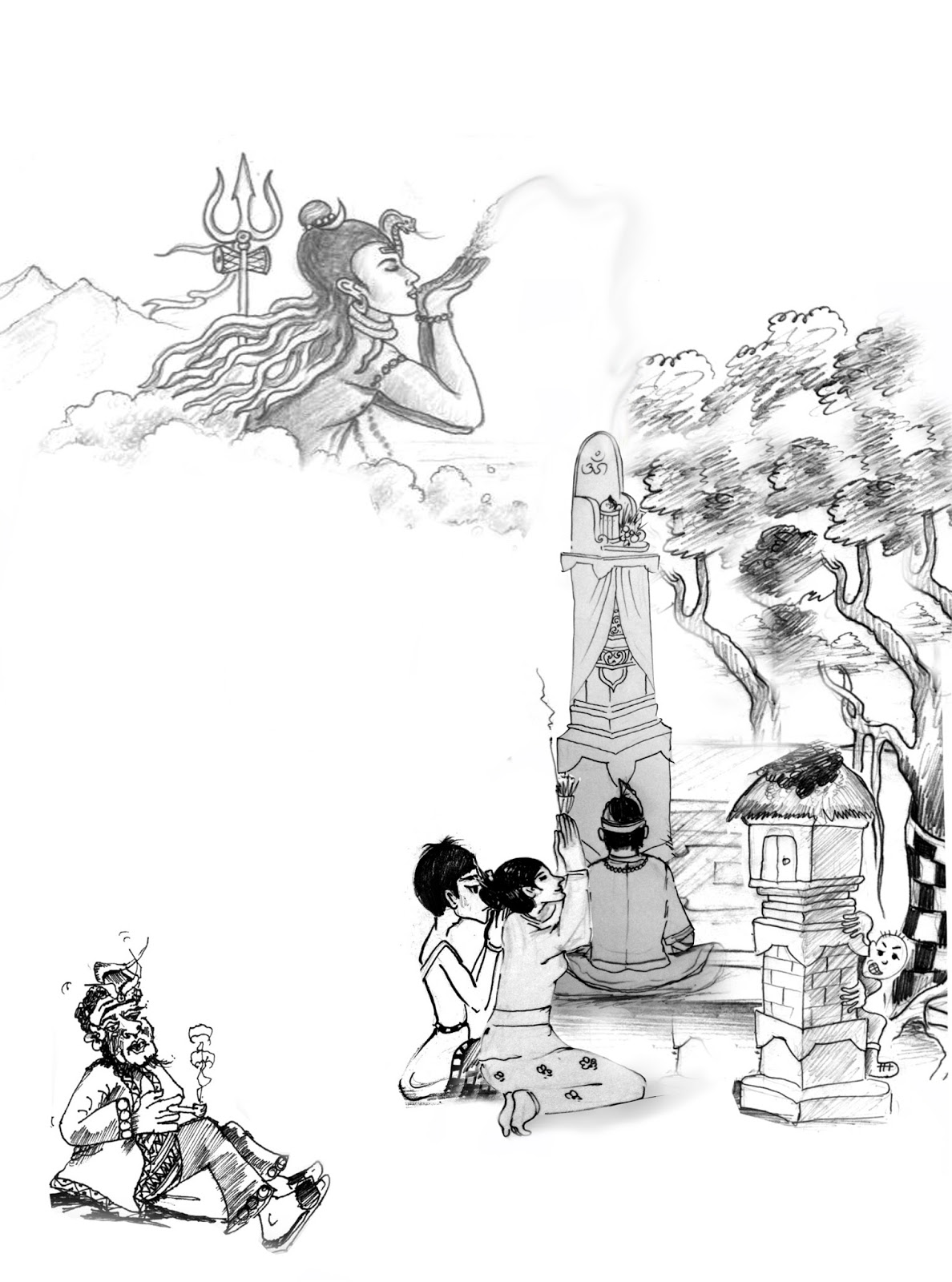 Kumpulan Gambar Kartun Orang Hindu Sembahyang | Seribu Animasi