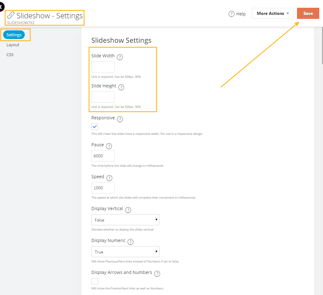 Setting up Slideshow Widget Knowledge Center